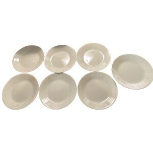 Set Of 7 Corelle Sandstone Beige Bread Plates 6.75 Inch Made In USA